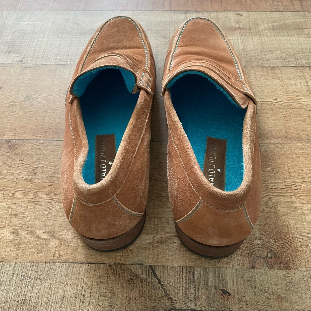 Donald J Pliner NAIM Waxy Suede Shoes with Aqua Terry Lining NEW mens 11 - Picture 10 of 11